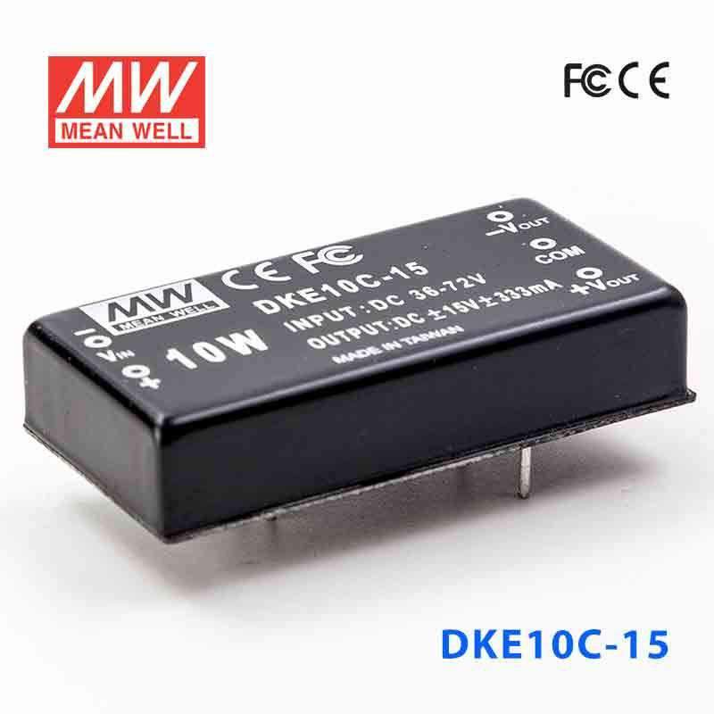 Mean Well DKE10C - 15 DC - DC Converter - 10W - 36~72V in ±15V out - DKE10C - 15 - powersupplymall.com