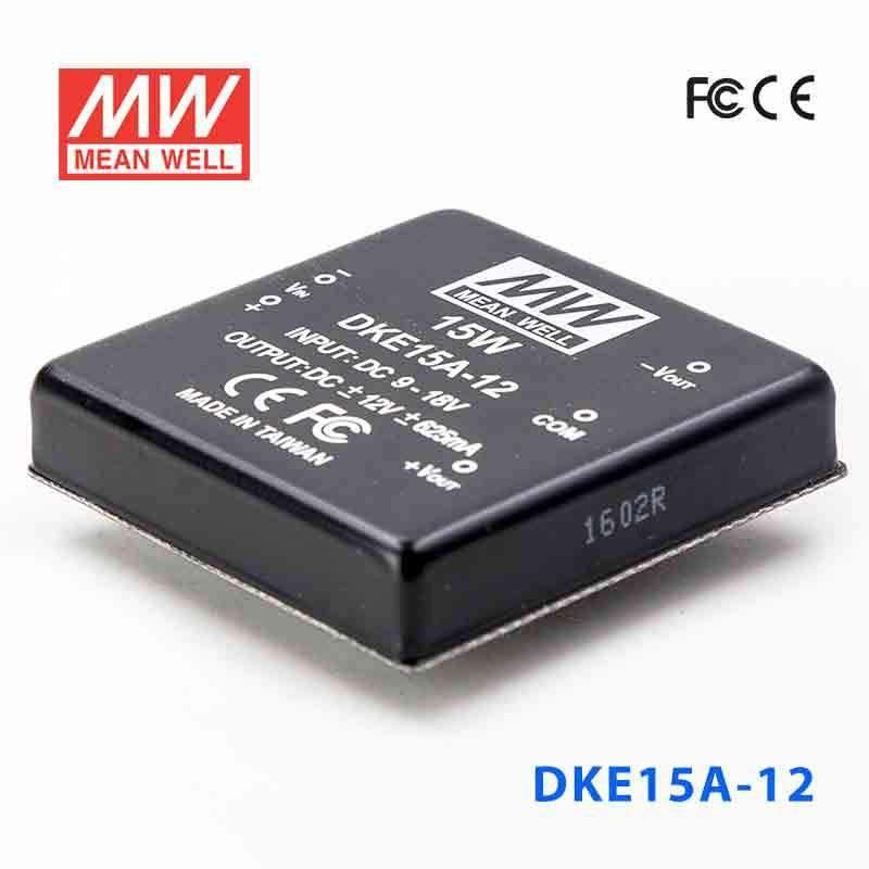 Mean Well DKE15A - 12 DC - DC Converter - 15W - 9~18V in ±12V out - DKE15A - 12 - powersupplymall.com