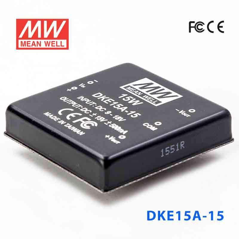 Mean Well DKE15A - 15 DC - DC Converter - 15W - 9~18V in ±15V out - DKE15A - 15 - powersupplymall.com