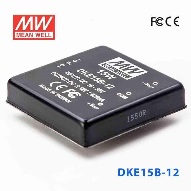 Mean Well DKE15B - 12 DC - DC Converter - 15W - 18~36V in ±12V out - DKE15B - 12 - powersupplymall.com