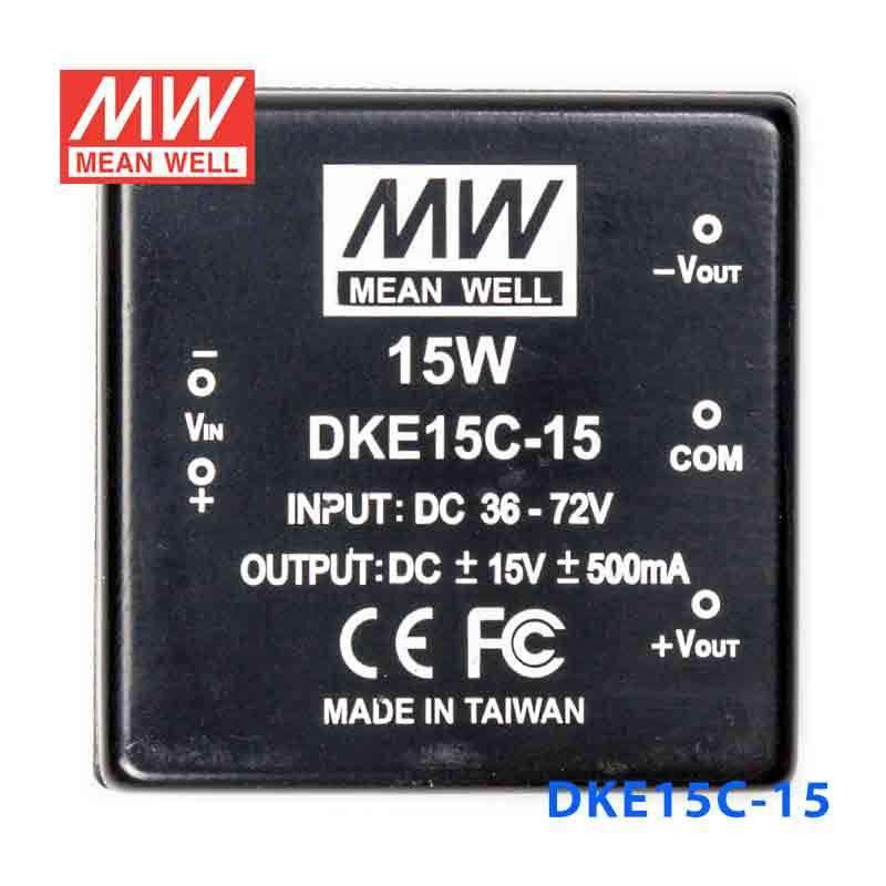 Mean Well DKE15C - 15 DC - DC Converter - 15W - 36~72V in ±15V out - DKE15C - 15 - powersupplymall.com