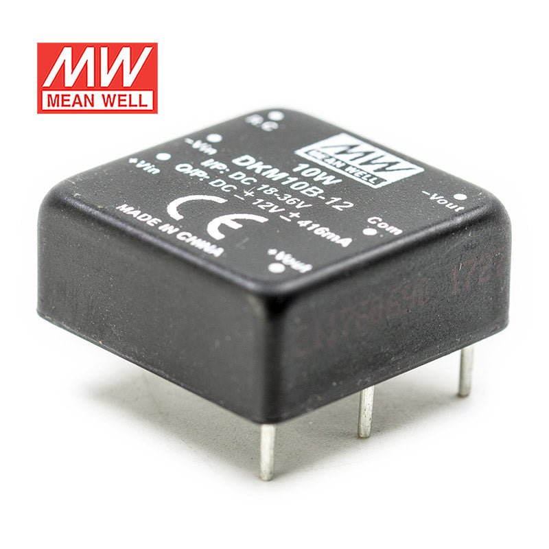 Mean Well DKM10B - 12 DC - DC Converter - 10W - 18~36V in ±12V out - DKM10B - 12 - powersupplymall.com