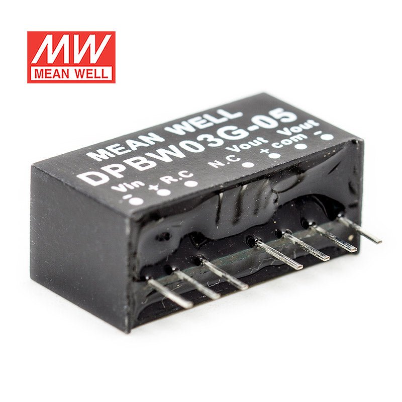 Mean Well DPBW03G - 05 DC - DC Converter - 3W - 18~75V in ±5V out - DPBW03G - 05 - powersupplymall.com