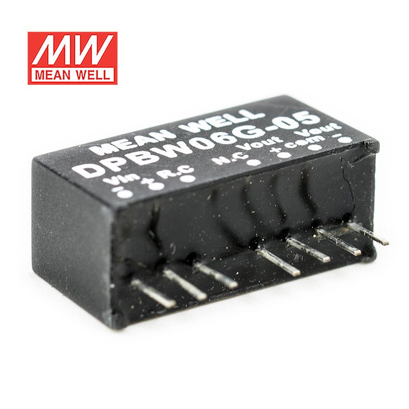 Mean Well DPBW06G - 05 DC - DC Converter - 6W - 18~75V in ±5V out - DPBW06G - 05 - powersupplymall.com