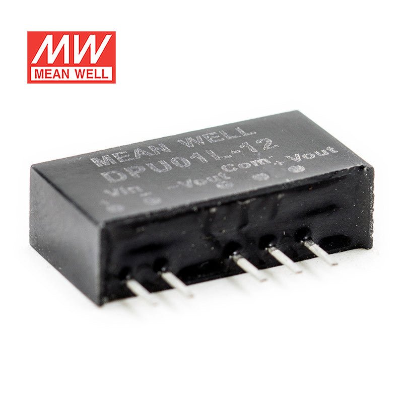 Mean Well DPU01L - 12 DC - DC Converter - 1W - 4.4~5.5V in ±12V out - DPU01L - 12 - powersupplymall.com