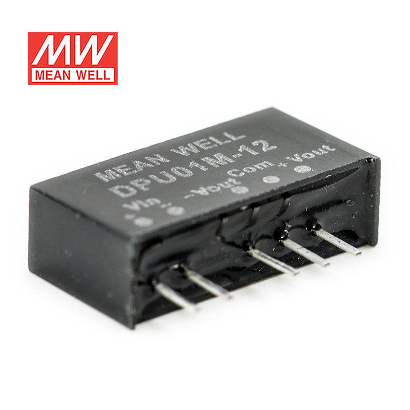Mean Well DPU01M - 12 DC - DC Converter - 1W - 10.8~13.2V in ±12V out - DPU01M - 12 - powersupplymall.com