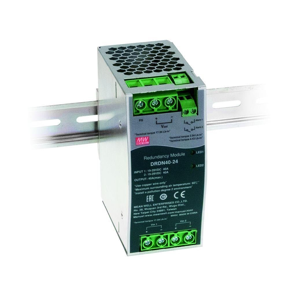 Mean Well DRDN40 - 48 Redundancy Module Power Supply 40A - DIN Rail - DRDN40 - 48 - powersupplymall.com