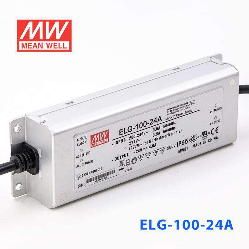 Mean Well ELG - 100 - 24A Power Supply 96W 24V - Adjustable - ELG - 100 - 24A - powersupplymall.com