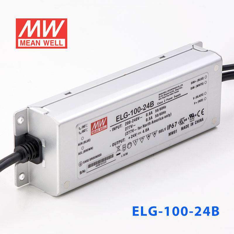 Mean Well ELG - 100 - 24B Power Supply 96W 24V - Dimmable - ELG - 100 - 24B - powersupplymall.com