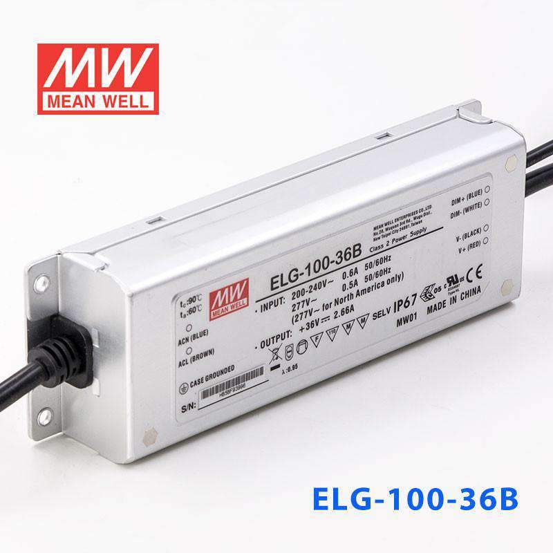 Mean Well ELG - 100 - 36B Power Supply 95.76W 36V - Dimmable - ELG - 100 - 36B - powersupplymall.com
