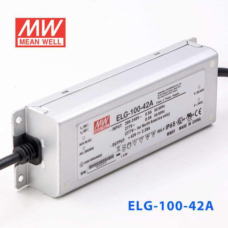 Mean Well ELG-100-42A Power Supply 95.76W 42V - Adjustable 2.28A - ELG-100-42A - powersupplymall.com