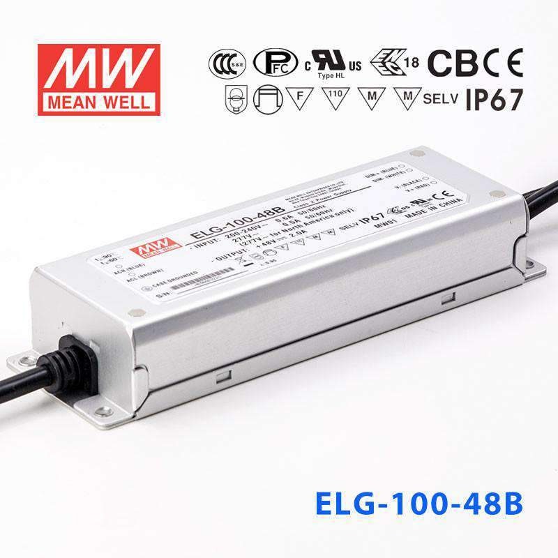 Mean Well ELG - 100 - 48B Power Supply 96W 48V - Dimmable - ELG - 100 - 48B - powersupplymall.com
