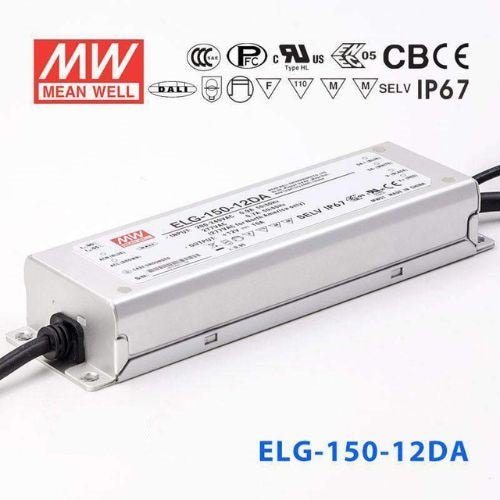 Mean Well ELG - 150 - 12DA Power Supply 120W 12V - DALI - ELG - 150 - 12DA - powersupplymall.com