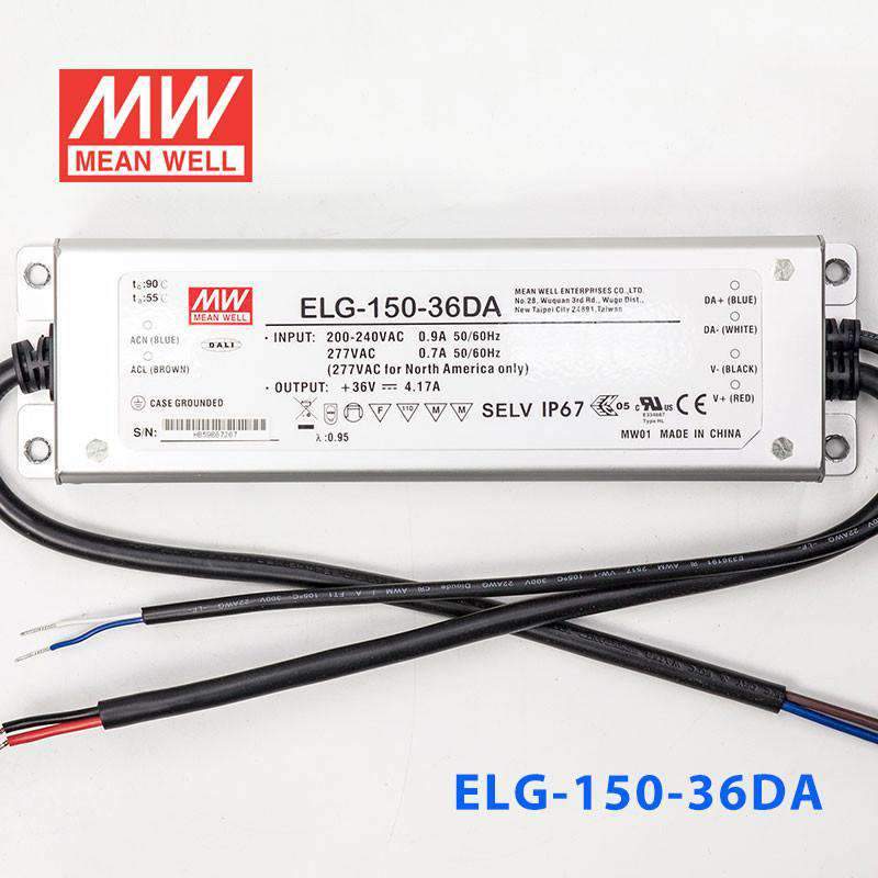 Mean Well ELG - 150 - 36DA Power Supply 150W 36V - DALI - ELG-150-36DA - powersupplymall.com