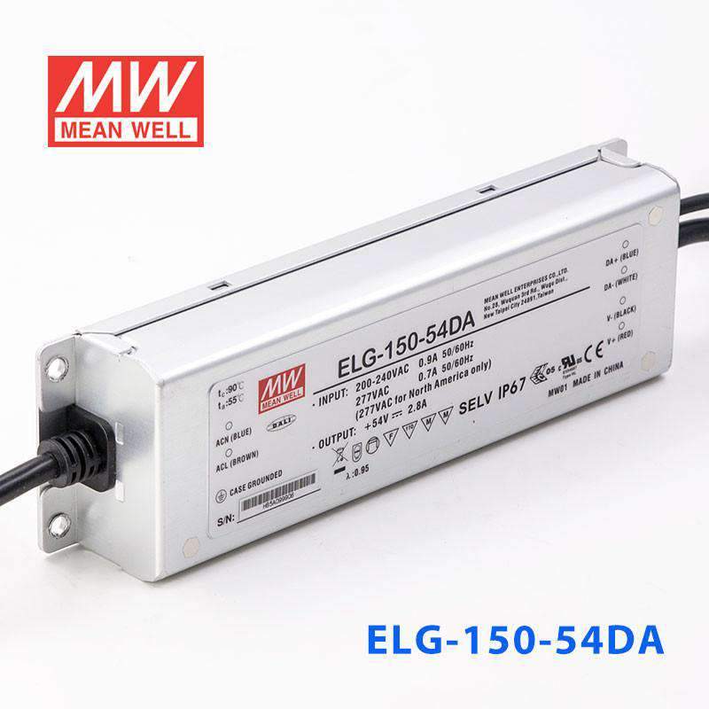 Mean Well ELG - 150 - 54DA Power Supply 150W 54V - DALI - ELG - 150 - 54DA - powersupplymall.com