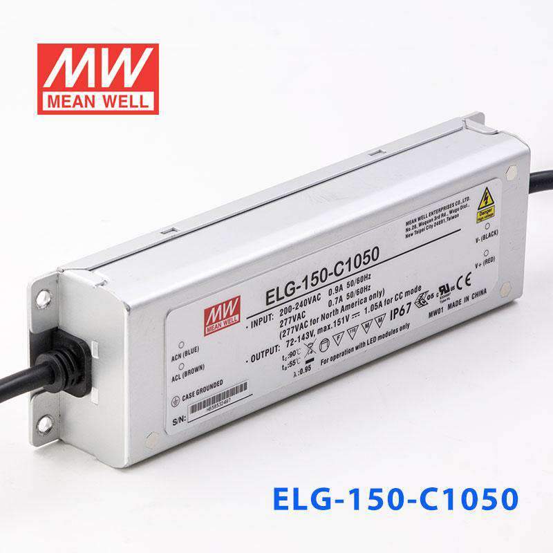 Mean Well ELG-150-C1050 Power Supply 150W 1050mA - ELG-150-C1050 - powersupplymall.com