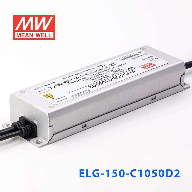 Mean Well ELG - 150 - C1050D2 AC - DC Single output LED Driver (CC) with PFC - ELG - 150 - C1050D2 - powersupplymall.com