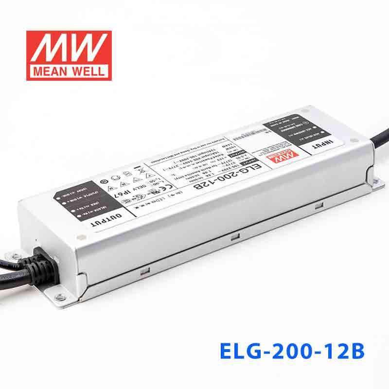 Mean Well ELG - 200 - 12B Power Supply 192W 12V - Dimmable - ELG - 200 - 12B - powersupplymall.com