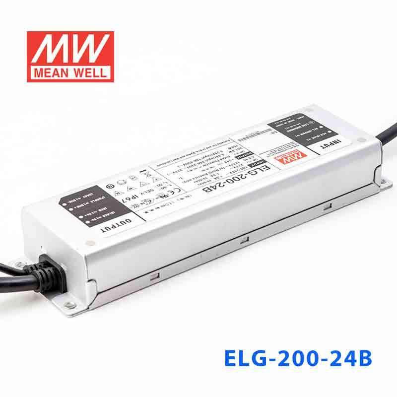 Mean Well ELG - 200 - 24B Power Supply 200W 24V - Dimmable - ELG-200-24B - powersupplymall.com