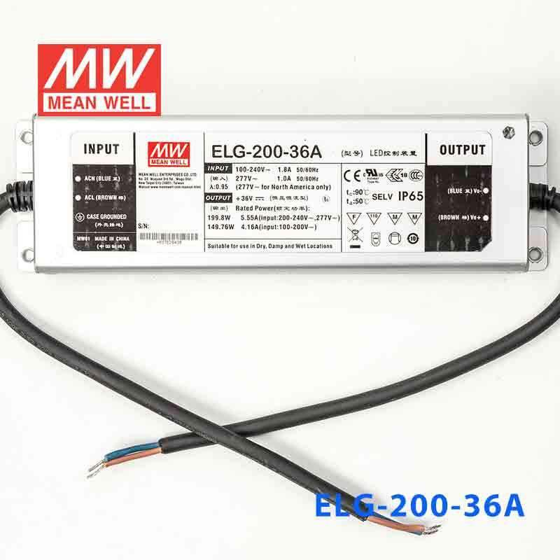 Mean Well ELG - 200 - 36A Power Supply 200W 36V - Adjustable - ELG - 200 - 36A - powersupplymall.com