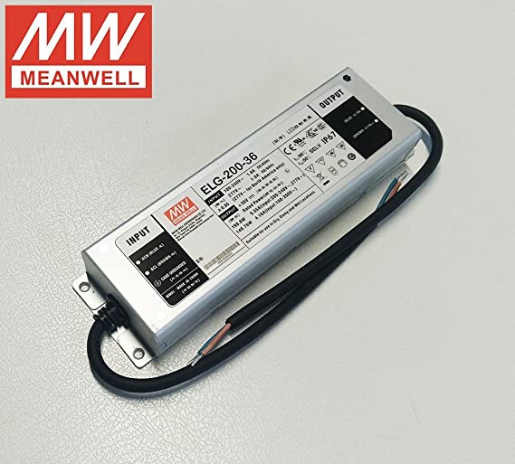 Mean Well ELG - 200 - 36D2 AC - DC Single output LED Driver Mix Mode (CV+CC) with PFC - ELG - 200 - 36D2 - powersupplymall.com