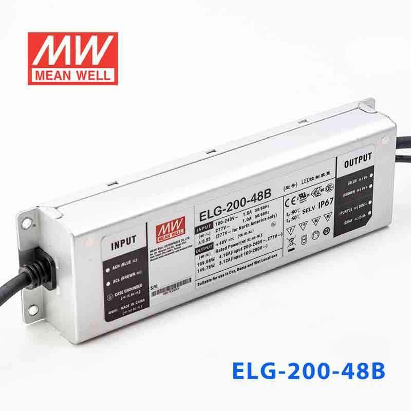 Mean Well ELG - 200 - 48B Power Supply 200W 48V - Dimmable - ELG - 200 - 48B - powersupplymall.com