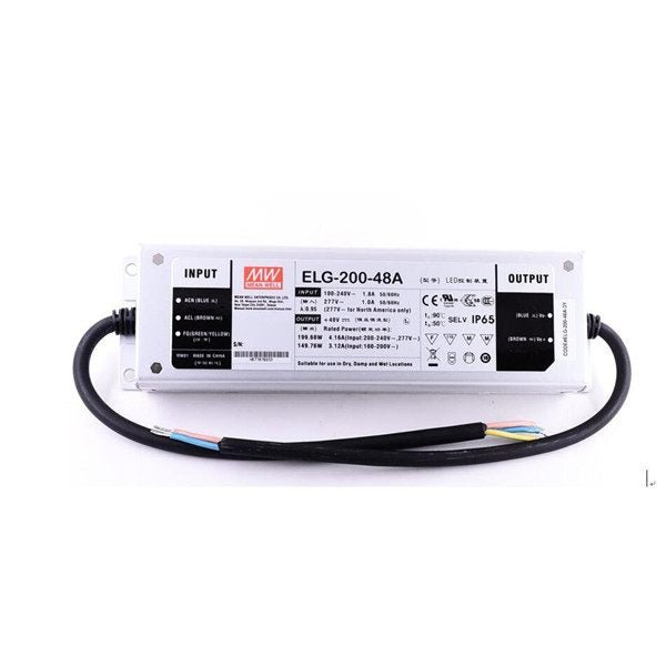 Mean Well ELG - 200 - 48D2 AC - DC Single output LED Driver Mix Mode (CV+CC) with PFC - ELG - 200 - 48D2 - powersupplymall.com