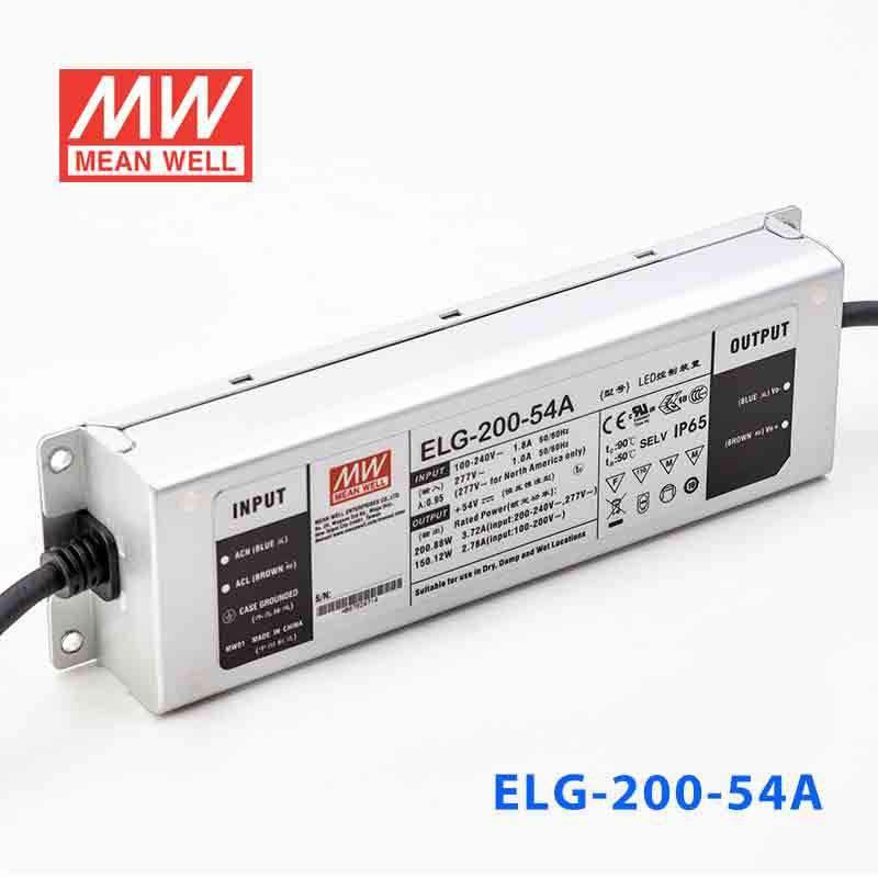 Mean Well ELG - 200 - 54A Power Supply 200W 54V - Adjustable - ELG - 200 - 54A - powersupplymall.com