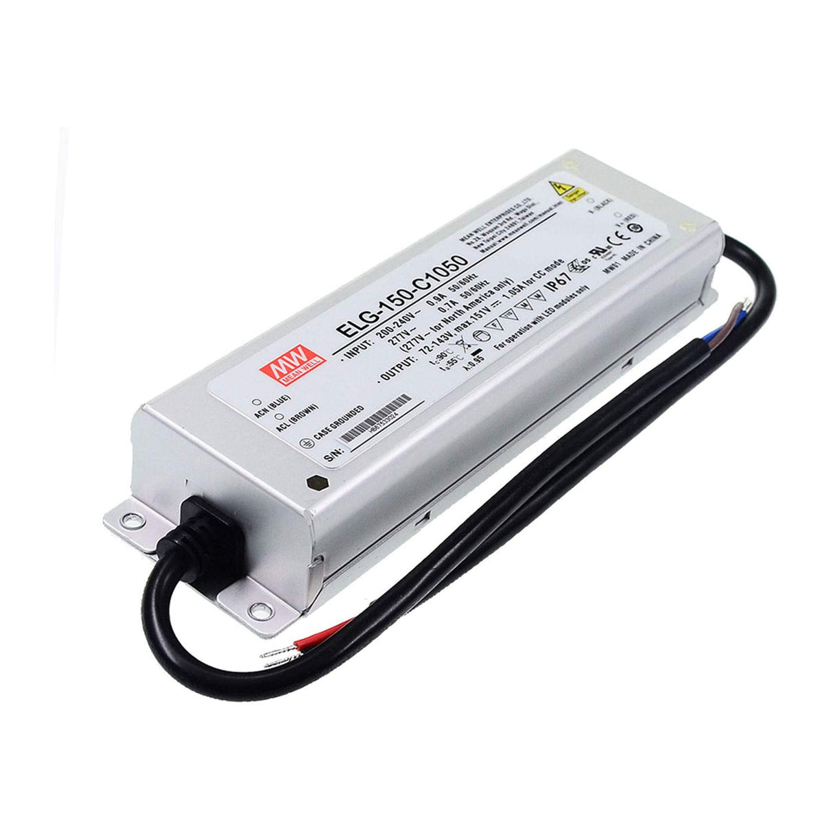 Mean Well ELG - 200 - C1050D2 AC - DC Single output LED Driver (CC) with PFC - ELG - 200 - C1050D2 - powersupplymall.com