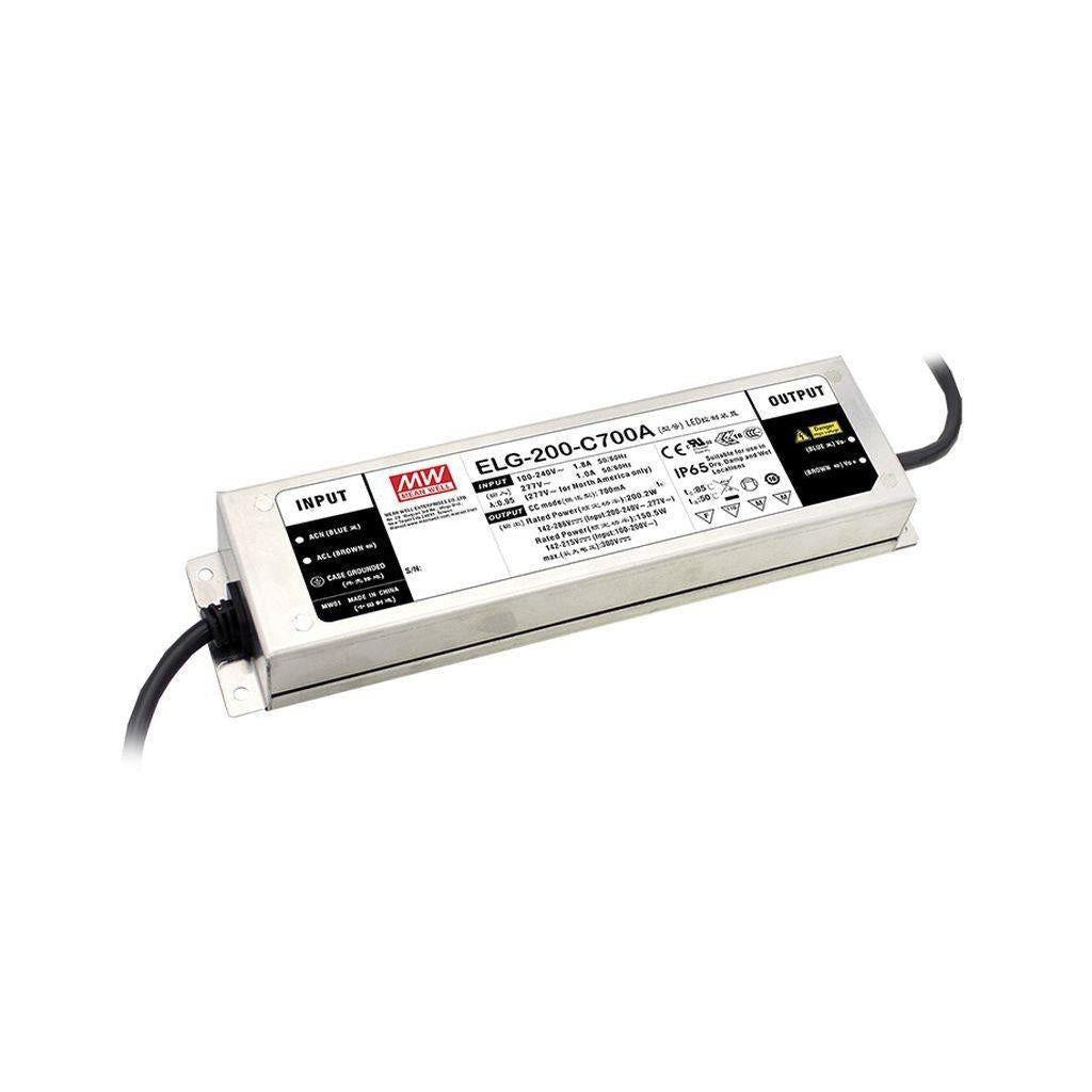 Mean Well ELG - 200 - C1750D2 AC - DC Single output LED Driver (CC) with PFC - ELG - 200 - C1750D2 - powersupplymall.com