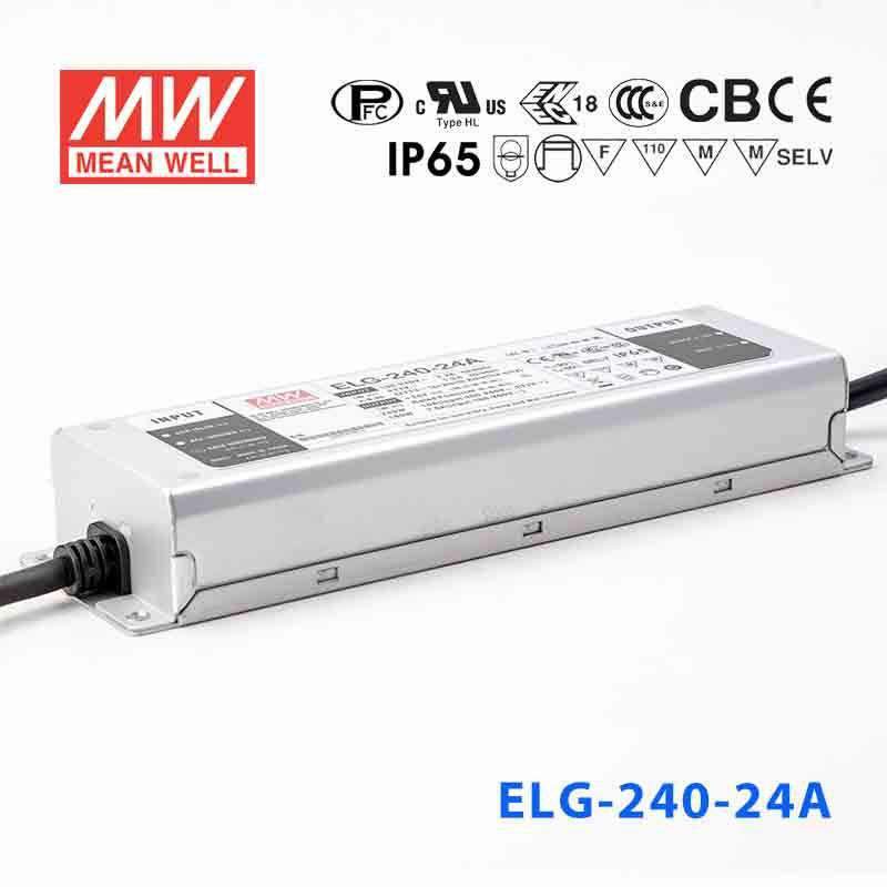 Mean Well ELG - 240 - 24A Power Supply 240W 24V - Adjustable - ELG - 240 - 24A - powersupplymall.com