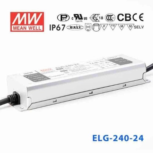 Mean Well ELG - 240 - 24DA Power Supply 240W 24V - DALI - ELG - 240 - 24DA - powersupplymall.com