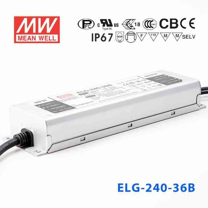 Mean Well ELG - 240 - 36B Power Supply 240W 36V - Dimmable - ELG - 240 - 36B - powersupplymall.com
