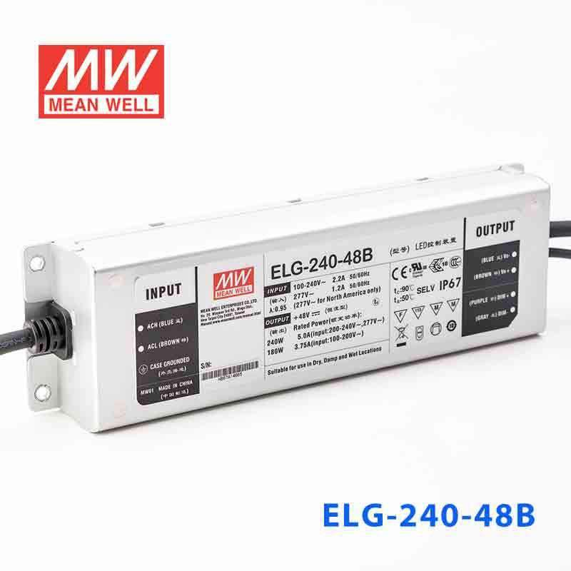 Mean Well ELG - 240 - 48B Power Supply 240W 48V - Dimmable - ELG - 240 - 48B - powersupplymall.com