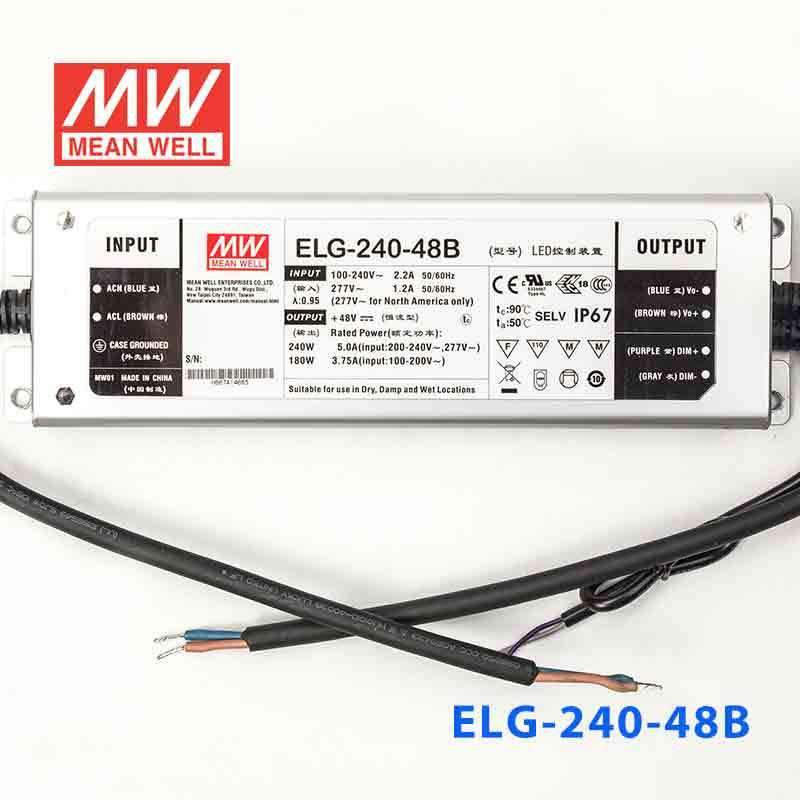 Mean Well ELG - 240 - 48B Power Supply 240W 48V - Dimmable - ELG - 240 - 48B - powersupplymall.com
