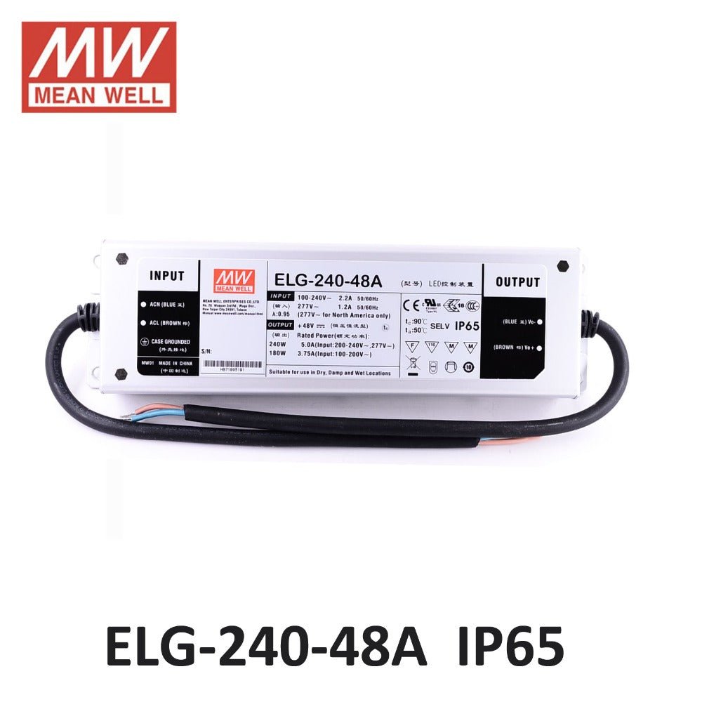 Mean Well ELG - 240 - 48D2 AC - DC Single output LED Driver Mix Mode (CV+CC) with PFC - ELG - 240 - 48D2 - powersupplymall.com