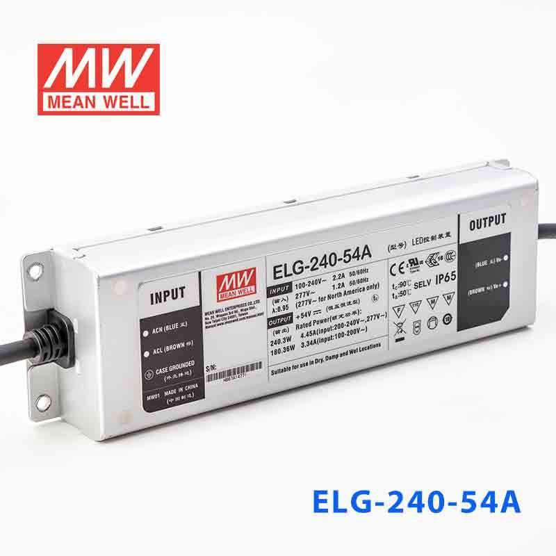 Mean Well ELG - 240 - 54A Power Supply 240W 54V - Adjustable - ELG-240-54A - powersupplymall.com