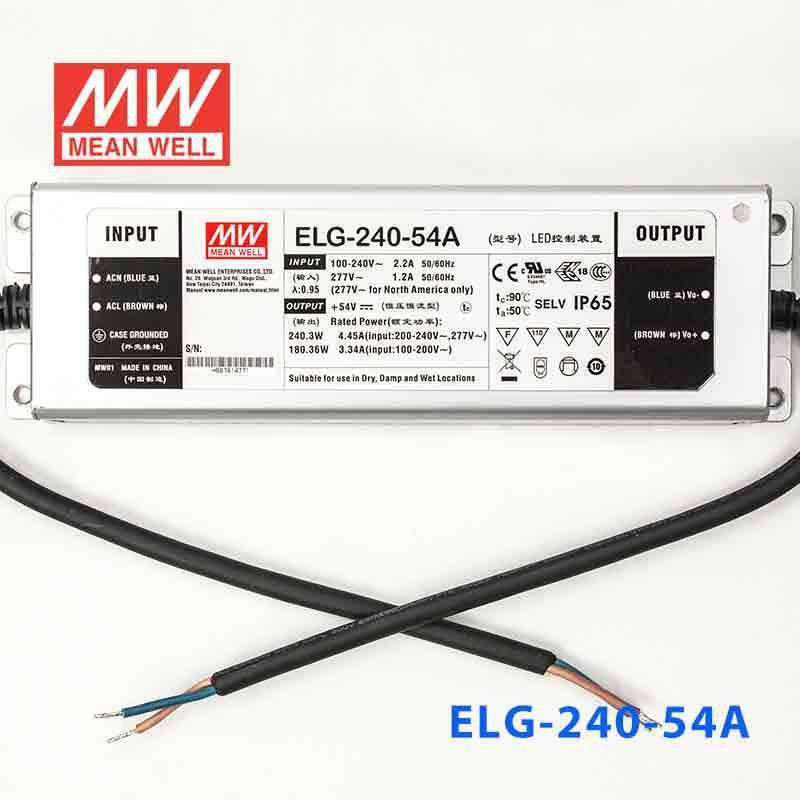 Mean Well ELG - 240 - 54A Power Supply 240W 54V - Adjustable - ELG-240-54A - powersupplymall.com