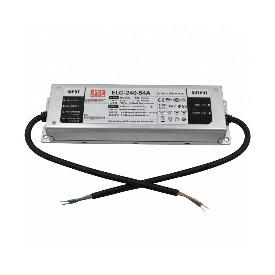 Mean Well ELG - 240 - 54D2 AC - DC Single output LED Driver Mix Mode (CV+CC) with PFC - ELG - 240 - 54D2 - powersupplymall.com