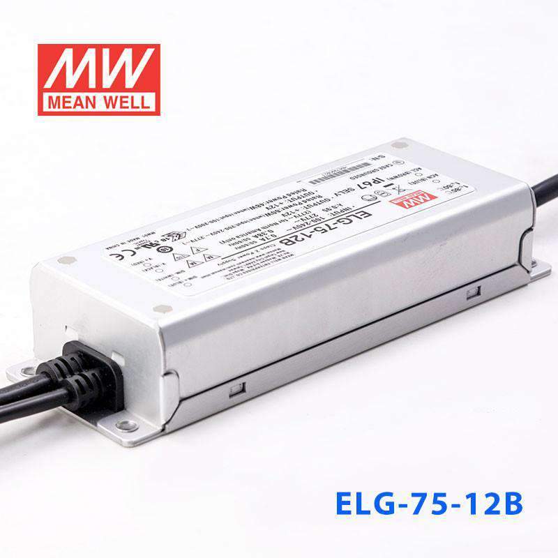 Mean Well ELG - 75 - 12B Power Supply 60W 12V - Dimmable - ELG - 75 - 12B - powersupplymall.com