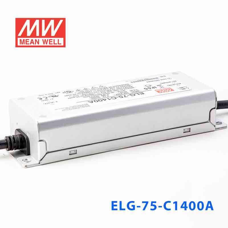 Mean Well ELG - 75 - C1400A Power Supply 75W 1400mA - Adjustable - ELG - 75 - C1400A - powersupplymall.com