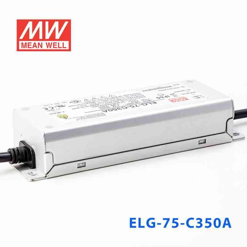 Mean Well ELG-75-C350A Power Supply 75W 350mA - Adjustable - ELG-75-C350A - powersupplymall.com