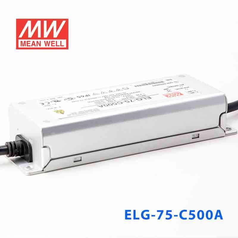 Mean Well ELG - 75 - C500A Power Supply 75W 500mA - Adjustable - ELG - 75 - C500A - powersupplymall.com