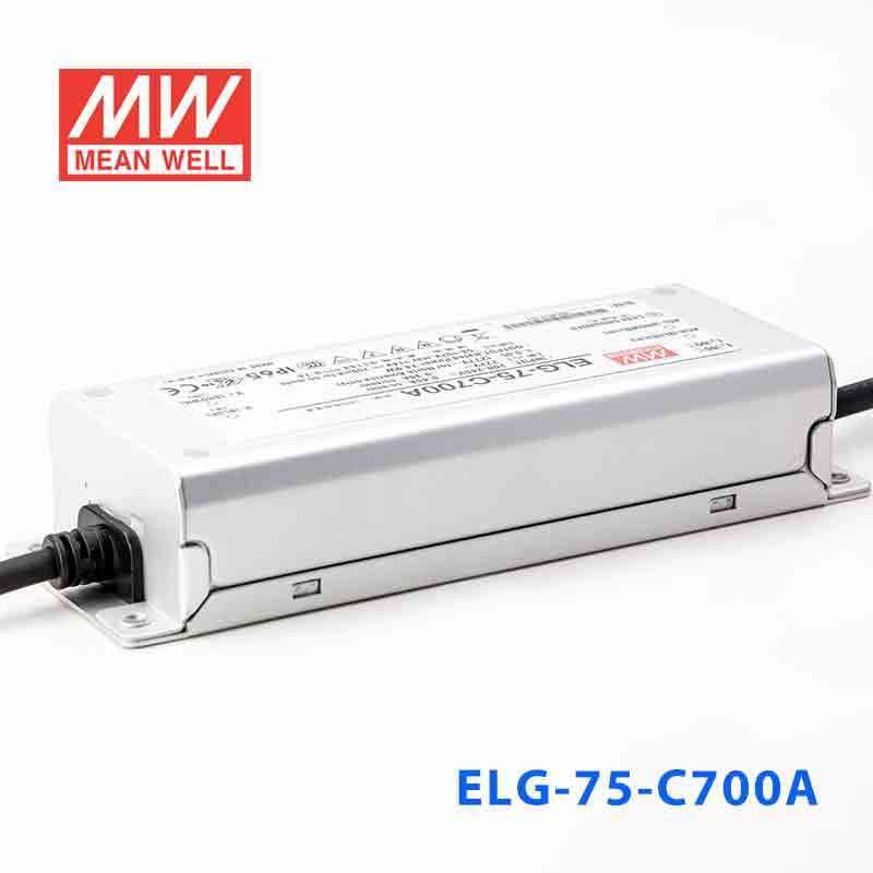 Mean Well ELG-75-C700A Power Supply 75W 700mA - Adjustable - ELG-75-C700A - powersupplymall.com