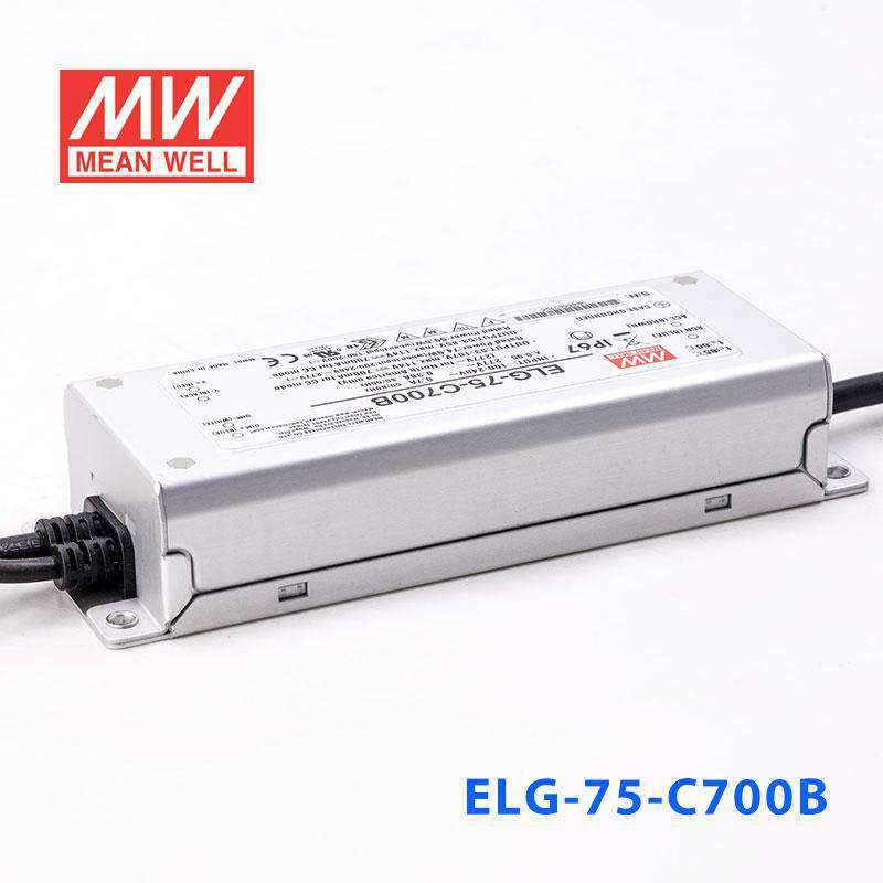 Mean Well ELG - 75 - C700B Power Supply 75W 700mA - Dimmable - ELG - 75 - C700B - powersupplymall.com