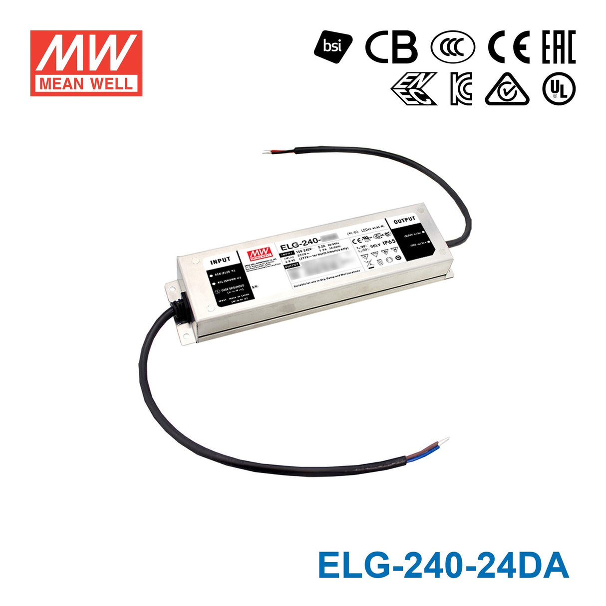 Mean Well ELG Series LED Power Supply 24V (75~300W) - - powersupplymall.com
