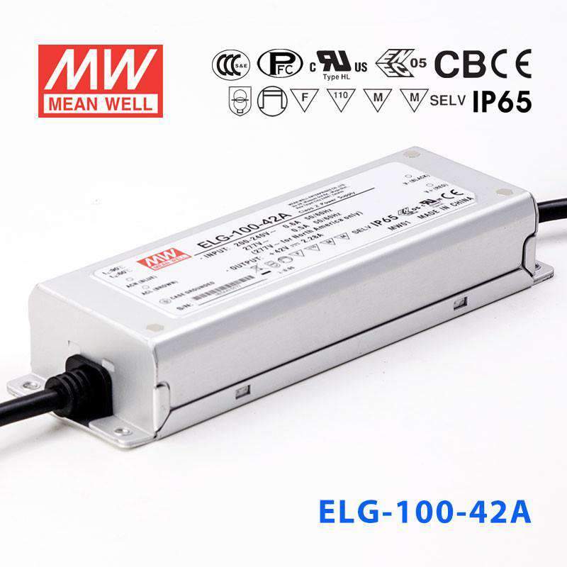 Mean Well ELG Series LED Power Supply 42V (75~240W) - - powersupplymall.com