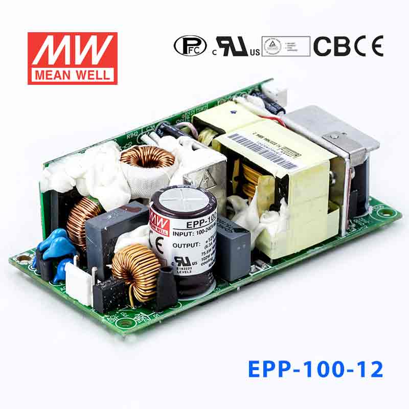 Mean Well EPP - 100 - 12 Power Supply 75W 12V - EPP - 100 - 12 - powersupplymall.com