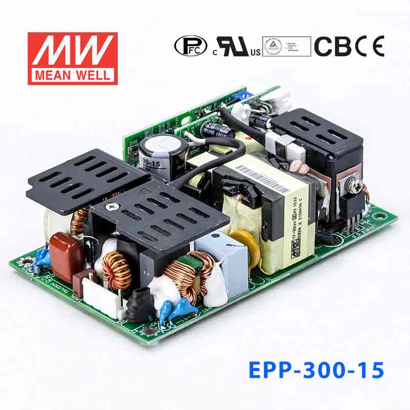 Mean Well EPP - 300 - 15 Power Supply 200W 15V - EPP - 300 - 15 - powersupplymall.com