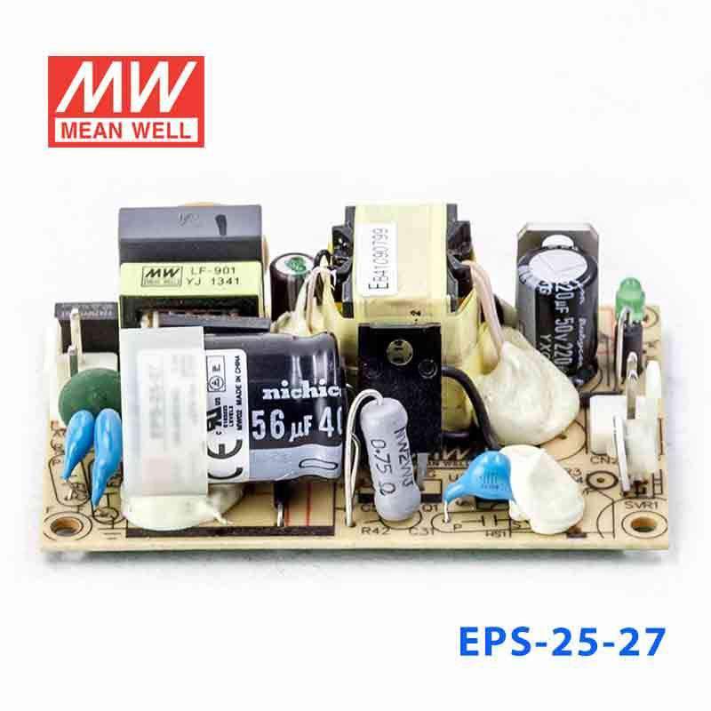 Mean Well EPS - 25 - 27 Power Supply 25W 27V - EPS - 25 - 27 - powersupplymall.com